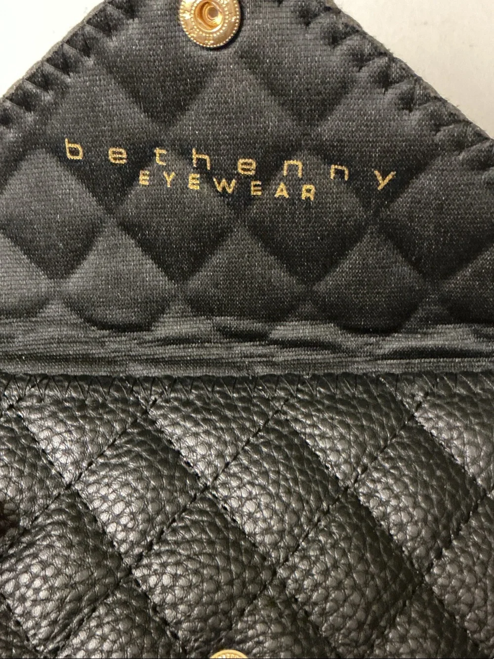Bethenny Eyewear Quilted Black Envelope Case Wallet Glasses Eyeglasses Sunnies